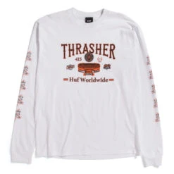 HUF X Thrasher Monteray Longsleeve White
