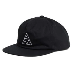 HUF Unstructured Triple Triangle Snapback Black