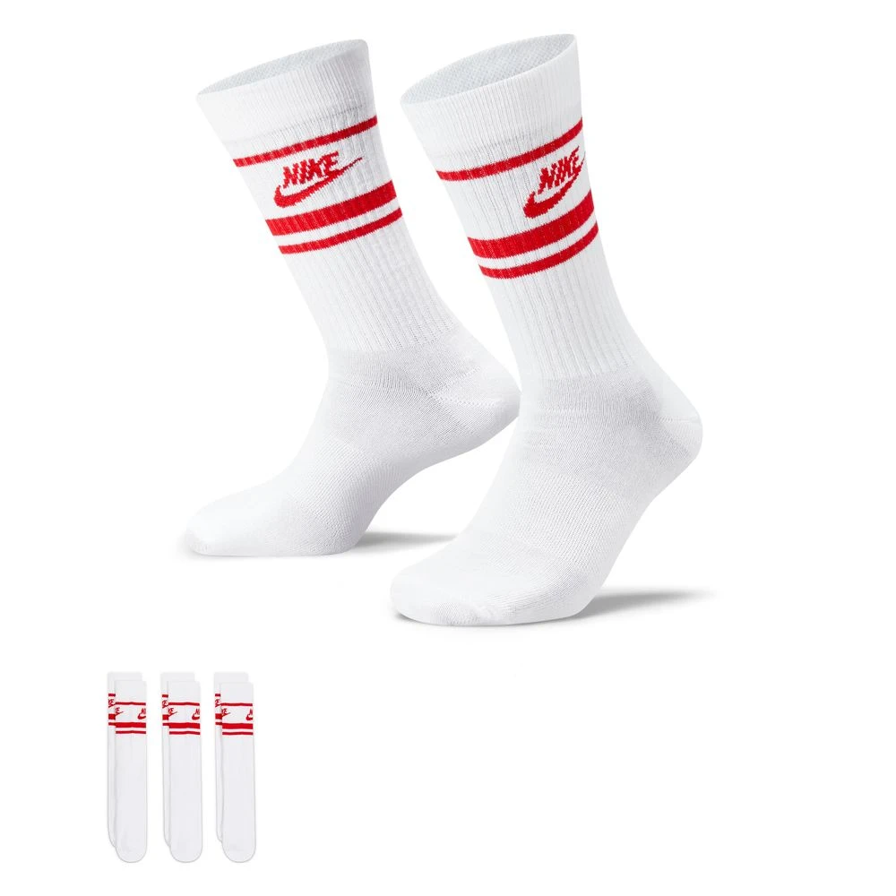 Nike SB Everyday Essential Socken 3P Socken White/Red 1 Nike SB Everyday Essential Socken 3P Socken White/Red