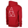 HUF Essentials Triple Triangle Hoodie Rio Red