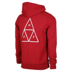 HUF Essentials Triple Triangle Hoodie Rio Red