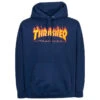 Thrasher Flame Logo Hoodie Navy