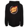 Santa Cruz Check Ringed Flamed Dot Hoodie Black