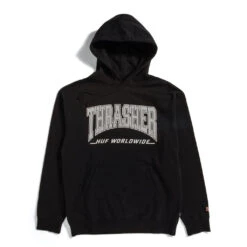 HUF X Thrasher Bayview Hoodie Black