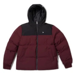 Wemoto Soda Puffer Jacket Burgundy Black