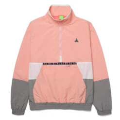 HUF Teton 1/44 Zip Anorak Jacket Coral Pink