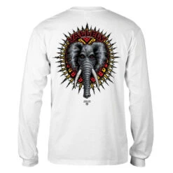 Powell Peralta Vallely Elephant Longsleevet White
