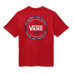 Vans Logo Check Boys T-Shirt Chili Pepper