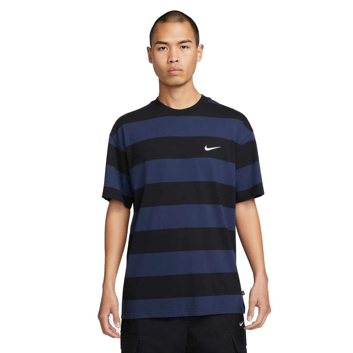Nike SB Icon Stripe T-Shirt Midnight Navy Black/White 1 Nike SB Icon Stripe T-Shirt Midnight Navy Black/White