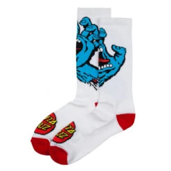 Santa Cruz Screaming Hand Socks White