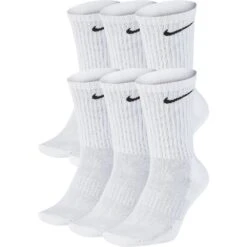 Nike Everyday Cotton Cushioned Crew Socken 6er Pack White