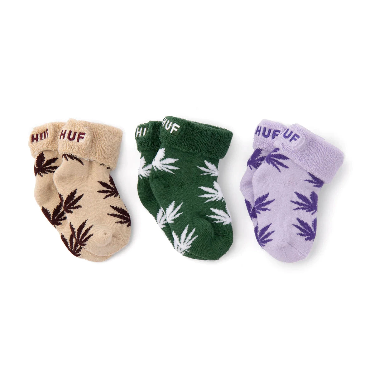 HUF Baby Seed Plantlife 3er Socken Purple 1 HUF Baby Seed Plantlife 3er Socken Purple