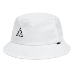 HUF Essentials Triple Triangle Bucket Hat White