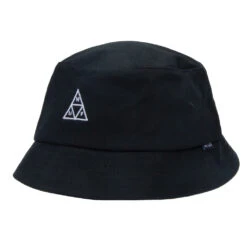 HUF Essentials Triple Triangle Bucket Hat Black