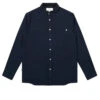 Wemoto Frahm Seersucker Hemd Black-Navy Blue