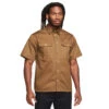 Nike SB Kurzarm Button Up Hemd Brown / Coconut Milk