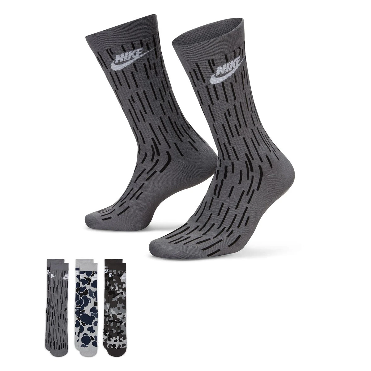 Nike SB Everyday Essential Socken 3P Socken Camo Grey 1 Nike SB Everyday Essential Socken 3P Socken Camo Grey