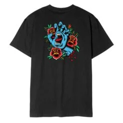 Santa Cruz Screaming Flash Center T-Shirt Black