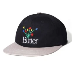 Butter Goods Bouquet 6 Panel Cap Black Tan