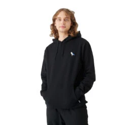 Cleptomanicx Embro Gull 2 Hoodie Black -StreetStyle Aktionshaus cleptomanicx embro gull 2 hoodie black 3