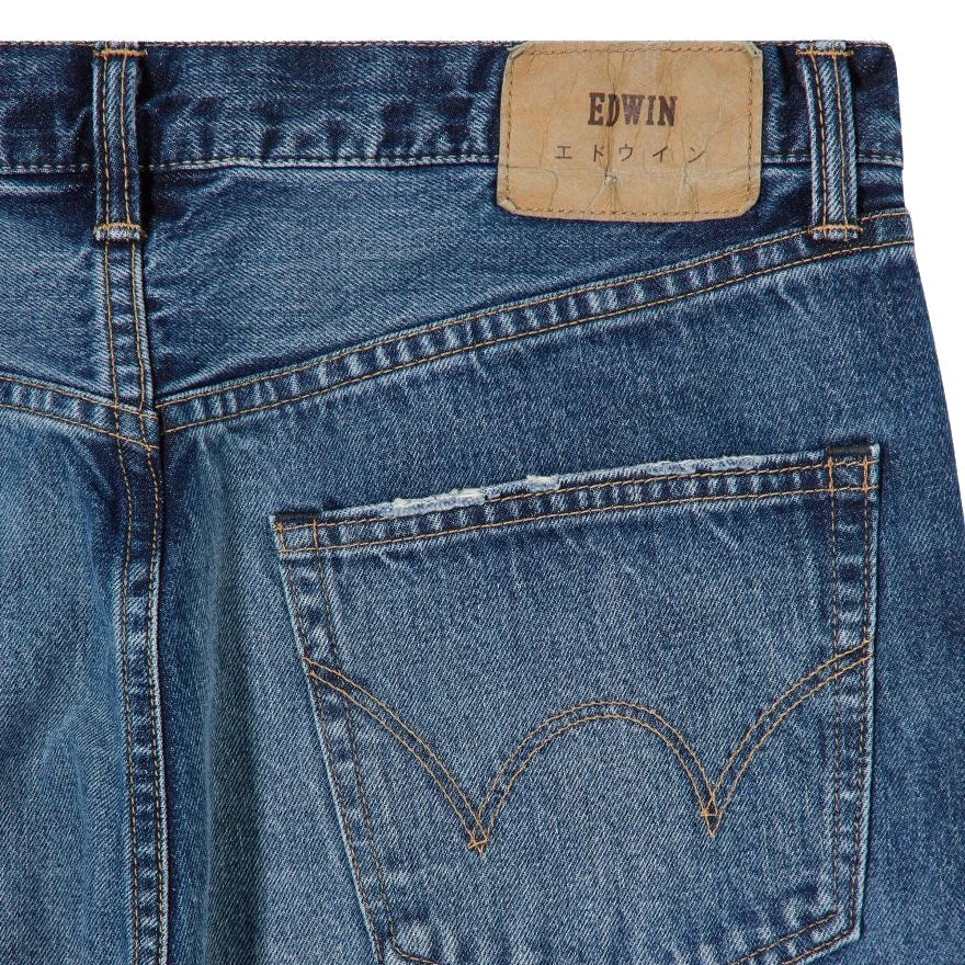 Edwin Regular Tapered Jeans Blue Mid Dark Wash 4 Edwin Regular Tapered Jeans Blue Mid Dark Wash – Bild 4