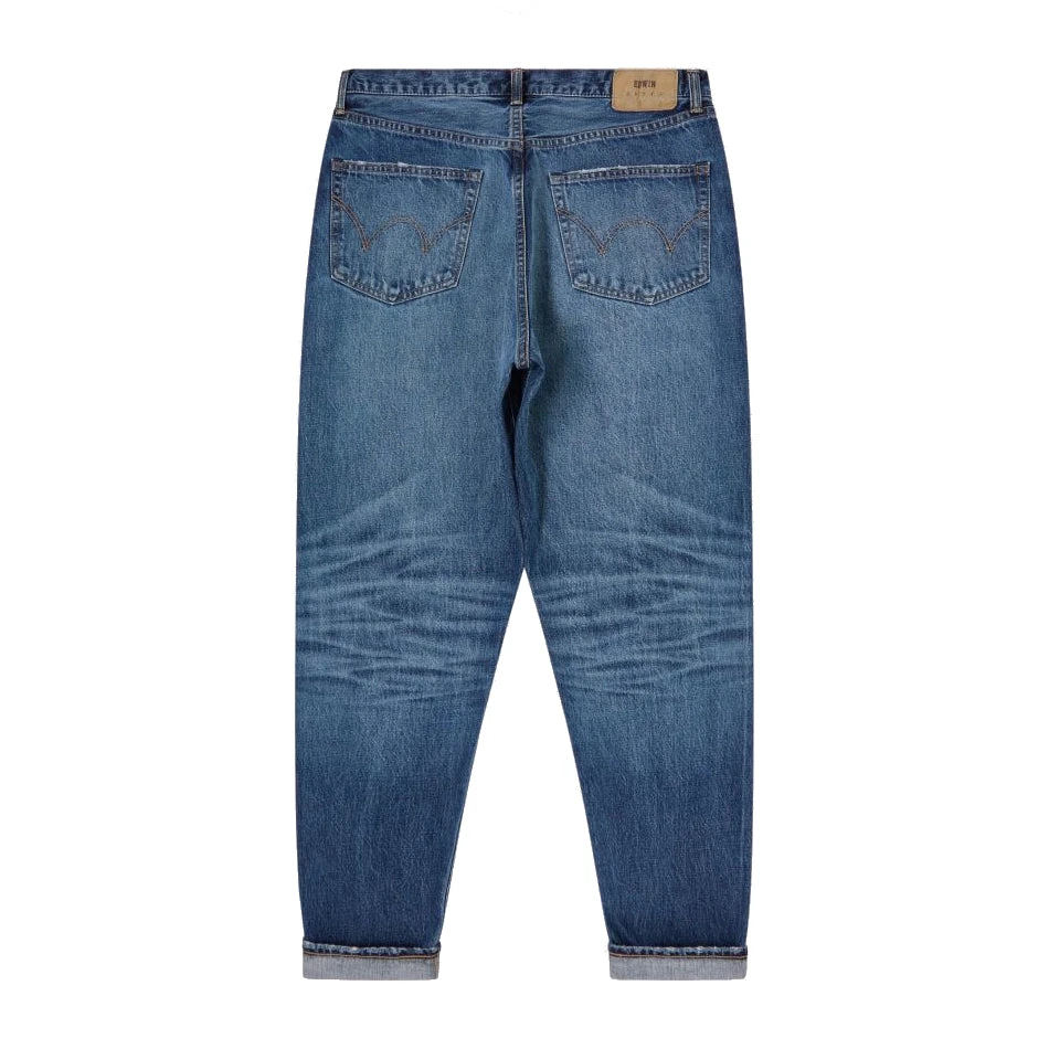 Edwin Regular Tapered Jeans Blue Mid Dark Wash 1 Edwin Regular Tapered Jeans Blue Mid Dark Wash