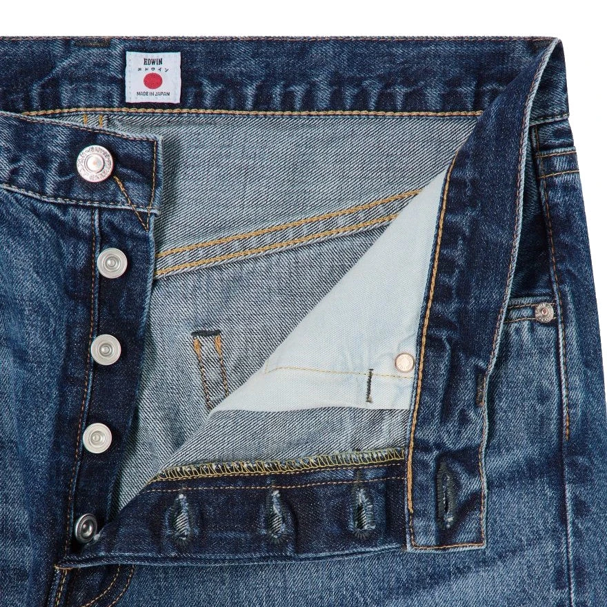 Edwin Regular Tapered Jeans Blue Mid Dark Wash 3 Edwin Regular Tapered Jeans Blue Mid Dark Wash – Bild 3