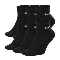 Nike Everyday Cotton Cushioned Ankle Socken 6er Pack Black