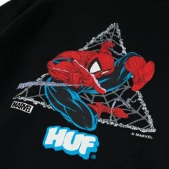 HUF Hoodie Thwip Triangle Hoodie Black -StreetStyle Aktionshaus huf thwip triangle hoodie black14