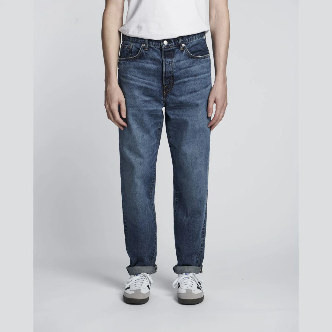 Edwin Regular Tapered Jeans Blue Mid Dark Wash 6 Edwin Regular Tapered Jeans Blue Mid Dark Wash – Bild 6