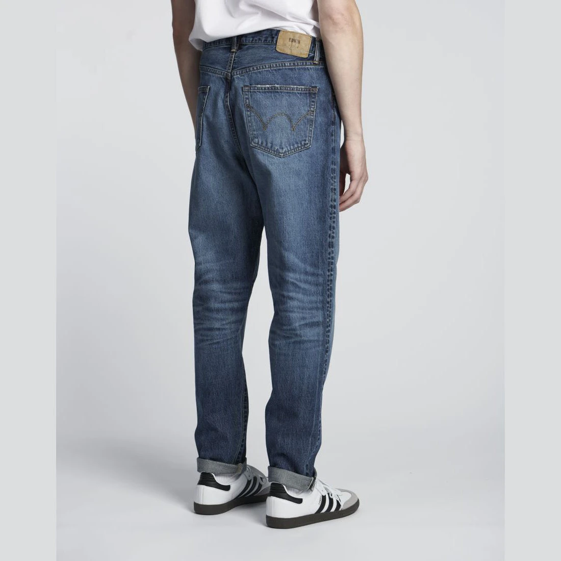 Edwin Regular Tapered Jeans Blue Mid Dark Wash 7 Edwin Regular Tapered Jeans Blue Mid Dark Wash – Bild 7