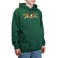 Anti Hero Eagle (Heavyweight) Hoodie Green/Brown