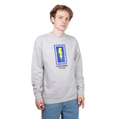 Thunder Boxed Bolt Crewneck Grey Heather