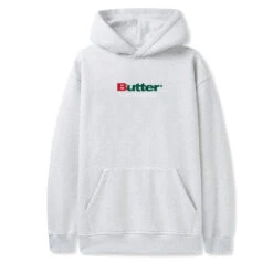 Butter Goods Internationale Embroidered Hoodie Ash Grey