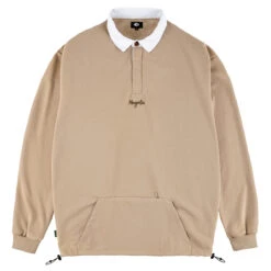 Magenta Skateboards Smash Pouch Polo Crewneck Beige
