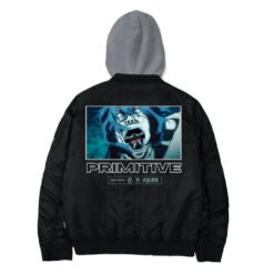 Primitive X Jujutsu Kaisen Mahito Bomber Jacke Black