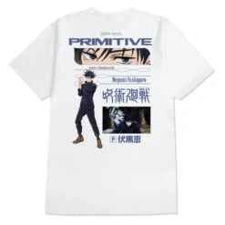 Primitive X Jujutsu Kaisen Fushiguro T-Shirt White
