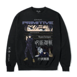Primitive X Jujutsu Kaisen Fushiguro Hoodie Black