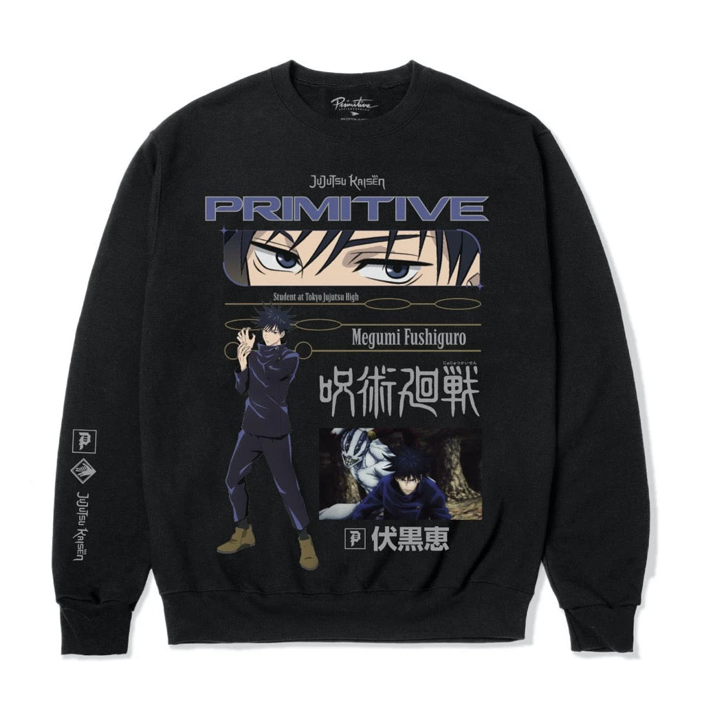 Primitive X Jujutsu Kaisen Fushiguro Hoodie Black 1 Primitive X Jujutsu Kaisen Fushiguro Hoodie Black
