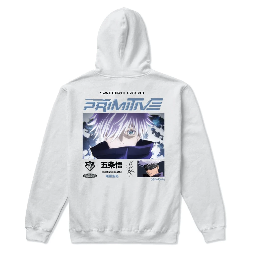 Primitive X Jujutsu Kaisen Satoru Hoodie White 1 Primitive X Jujutsu Kaisen Satoru Hoodie White