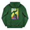 Poetic Collective Logo Cut Out Hoodie Bottle Green