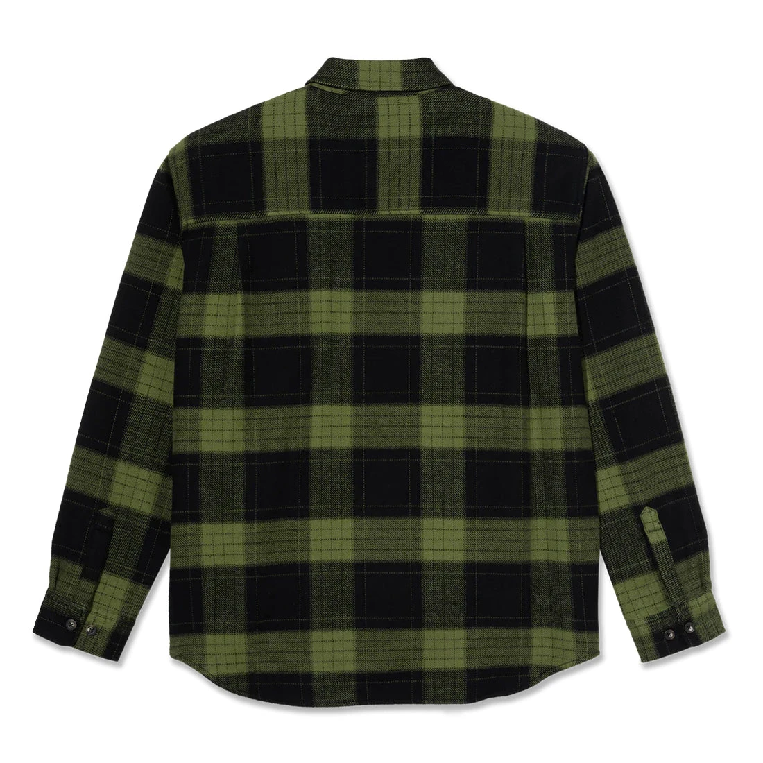 Polar Skate Co.Mike Flannel Hemd Black / Army Green 2 Polar Skate Co.Mike Flannel Hemd Black / Army Green – Bild 2