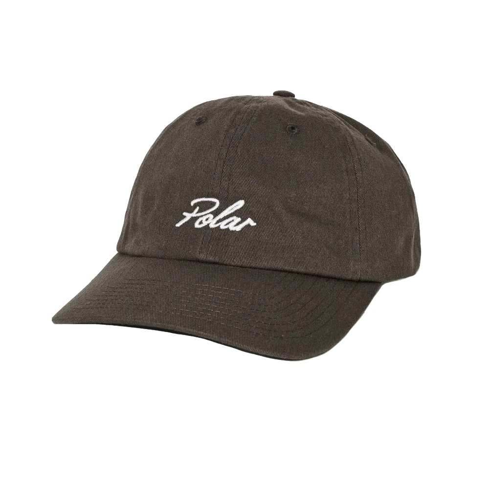 Polar Skate Co. Sai Varsity Logo Cap Brown 1 Polar Skate Co. Sai Varsity Logo Cap Brown