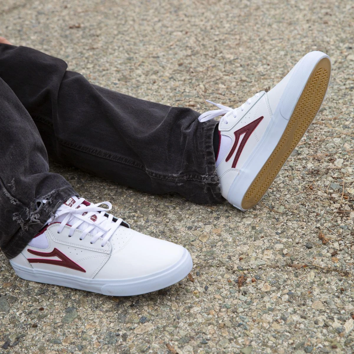 Lakai Griffin White/Burgundy Leather 4 Lakai Griffin White/Burgundy Leather – Bild 4