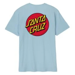 Santa Cruz Classic Dot Chest T-Shirt Sky Blue