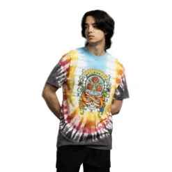 Santa Cruz Dressen Rose Crew Three Front T-Shirt Black Rainbow -StreetStyle Aktionshaus sca tee 109422