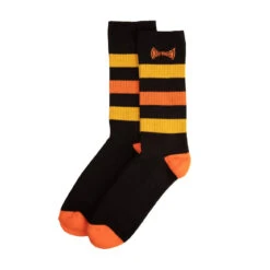 Independent Span Stripe Socks Black Orange