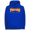 Thrasher Flame Hoodie Royale Blue