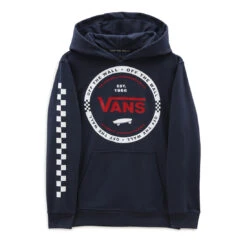 Vans Boys Logo Check Hoodie Dress Blue